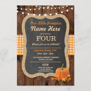 Convites Festa de aniversário que da queda da abóbora TODA