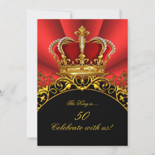 Convites Festa de Aniversário Real Rainha Dourada Rei Regal