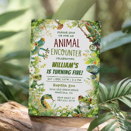 Convites Festa de aniversário Reptile Kids Boy