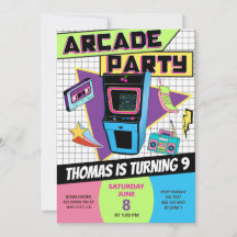 Festa de Aniversário Retro Arcade de Jogos Gamer M