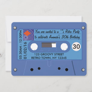 Convites Festa de aniversário Retro Totalmente Incrível P