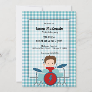 Convites Festa de aniversário Rock Star