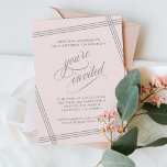 Convites Festa de aniversário Rosa Blush Moderno Simples<br><div class="desc">Simples e elegante com o talento contemporâneo, este moderno Convite de aniversário 50º contém linhas brancas angulares que enquadram o seu texto sobre um fundo cor-de-rosa com uma tendência. O texto "você é convidado" em lindos programas floresce intencionalmente, apresentado com destaque para fazer seus convidados se sentirem especiais. Edite os...</div>