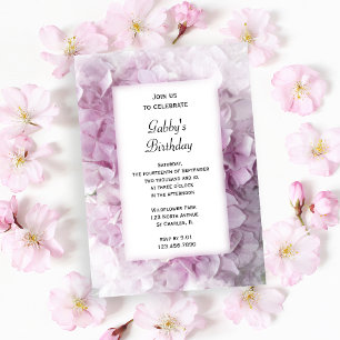 Convites Festa de aniversário Rosa das Flores da Hipodrangi