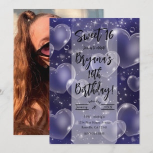 Convites Festa de Aniversário Rosa Menina Bubblegum Coração