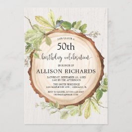 Convites festa de aniversário russa da floresta, adulto em 