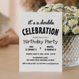 Convites Festa de aniversário Rústica Clássica