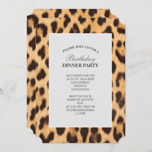 Convites festa de aniversário safari de impressão-leopardo-