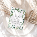 Convites Festa de aniversário Script Green Foliage Sweet 16<br><div class="desc">Este guião convite de aniversário 16 de folhagem verde é perfeito para um aniversário moderno. O design apresenta galhos e folhas botânicas elegantes e desenhadas a aquarela,  desenhadas à mão,  em belos buquês e padrões geométricos.</div>