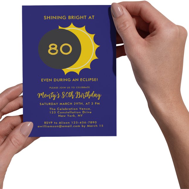 Convites Festa de aniversário Solar Parcial Eclipse 2025 (Criador carregado)