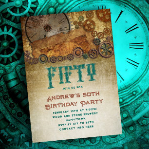 Convites Festa de aniversário Steampunk - Ursos de Papel An