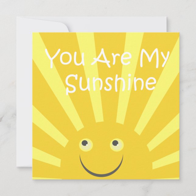 Convites Festa de aniversário Sunshine (Frente)