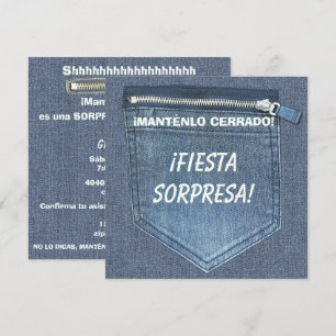 Convites Festa de Aniversário SURPRESA 40º Mantenha-a Fecha