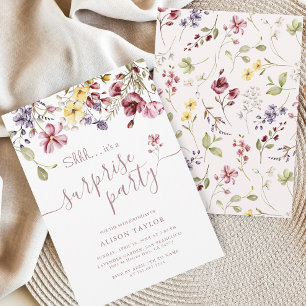 Convites Festa de Aniversário Surpresa com Caligrafia de Fl