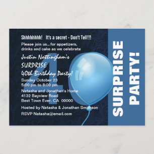 Convites Festa de Aniversário SURPRESA de 40 anos Modernas 