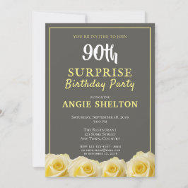 Convites Festa de Aniversário Surpresa de 90 Anos da Rosa A