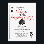 Convites Festa de aniversário Surpresa de Las Vegas Casino<br><div class="desc">Este é um convite de aniversário divertido para casinos. Personalizar o texto para as necessidades do seu partido</div>