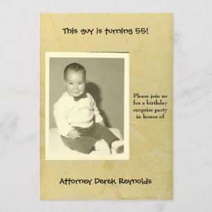 Convites Festa de aniversário Surpresa do Procurador