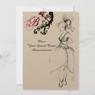 Convites FESTA DE ANIVERSÁRIO SWEET 16 MONOGRAMA Redemoinho