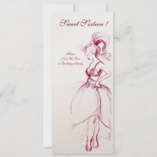 CONVITES FESTA DE ANIVERSÁRIO SWEET 16 PROGRAMA VERMELHO RO