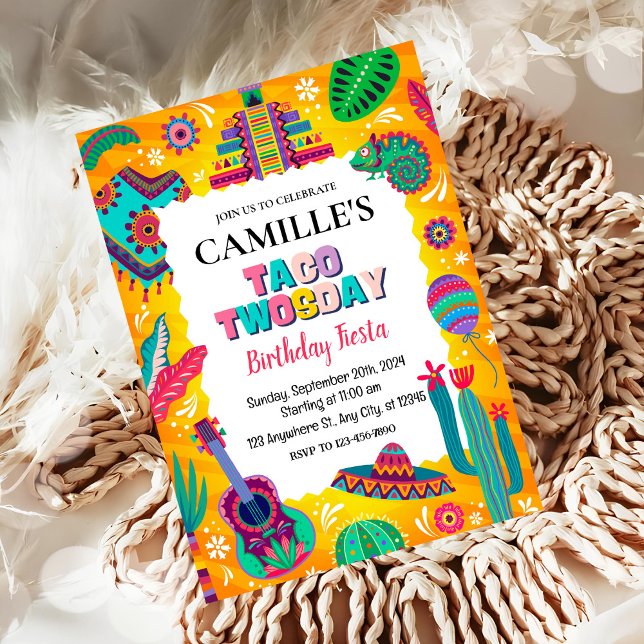 Convites Festa de Aniversário Taco de Terça-feira (Criador carregado)