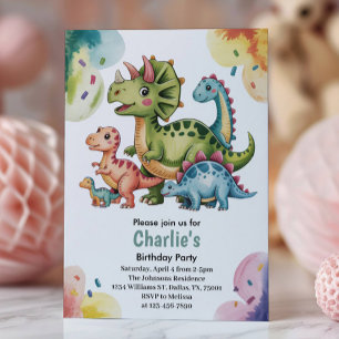 Convites Festa de Aniversário Tema Dinossauro para Crianças
