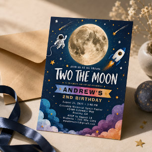 Convites Festa de Aniversário Tema Espacial 2 anos