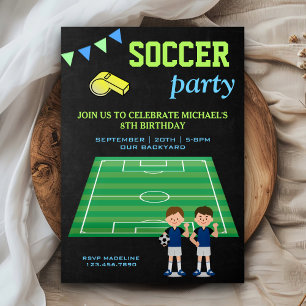 Convites Festa de Aniversário Tema Esportivo Futebol Mascul