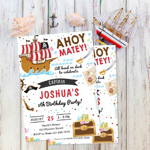 Convites Festa de Aniversário Tema Pirata