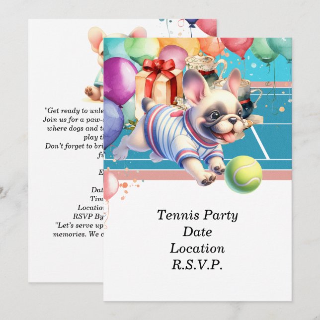 Convites Festa de aniversário tênis (Frente/Verso)