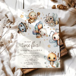 Convites Festa de Aniversário Time Flies Kids<br><div class="desc">Você pode acreditar na rapidez com que eles crescem? Assim como o tempo,  nossos doces besouros estão voando para convidar seus amigos e familiares para celebrar o marco do seu pequeno. Vamos fazer desta festa de aniversário uma ocasião inesquecível!</div>