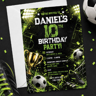 Convites Festa de Aniversário Troféu Estádio de Futebol Ver