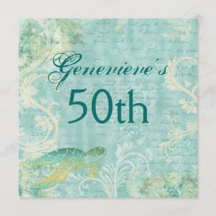 Convites festa de aniversário tropical da praia PERSONALIZ