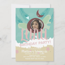 Convites Festa de aniversário tropical de Coconut Luau