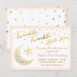 Convites Festa de Aniversário Twinkle, Twinkle, Little Star