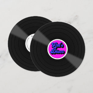 Convites Festa de Aniversário "Vamos Dançar Disco" em Vinil