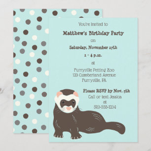 Convites Festa de aniversário verde e castanho da casa de 