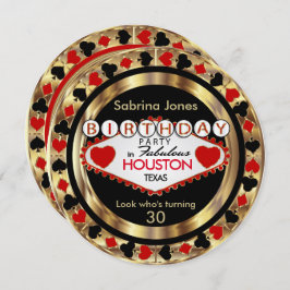 Convites Festa de aniversário Vermelha 00ª - Cidade e Estad