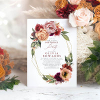 Festa de aniversário Vermelho Floral Vermelho Lara