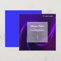 Festa de aniversário Virtual Geométrica Futurístic