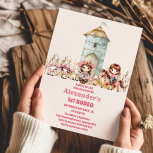 Convites Festa de aniversário Wild West Rodeo Ranch