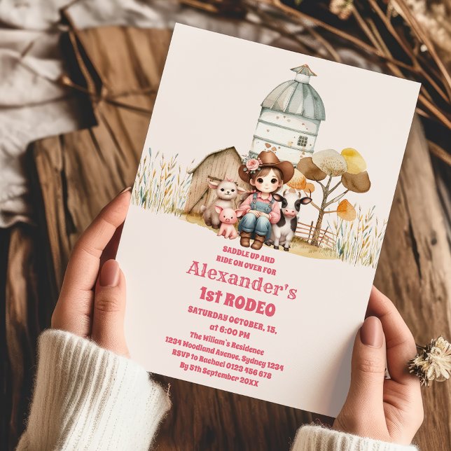 Convites Festa de aniversário Wild West Rodeo Ranch (Criador carregado)