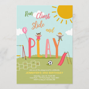 Convites Festa De Aniversários No Parque