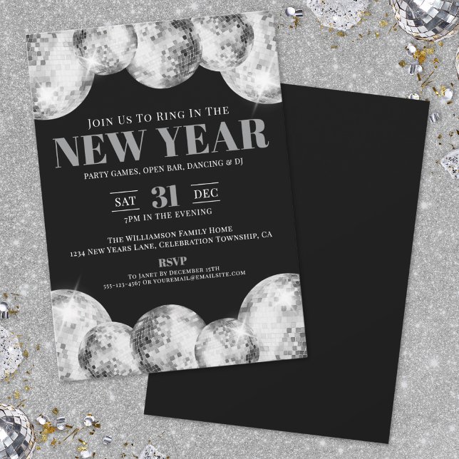 Convites Festa de Ano Novo (New Year's Eve Party Invitation)