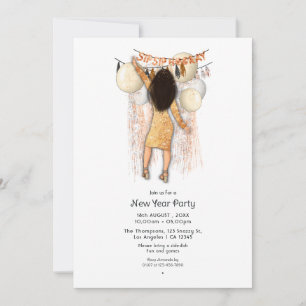 Convites Festa de Ano Novo Chic Sip Sip Hooray