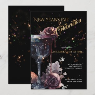 Convites Festa de Ano Novo com Glamour Gótico