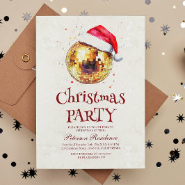 Convites Festa de Ano Novo da Bola Disco Elegante