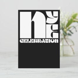 Convites Festa de Ano Novo da Tipografia Retrópica Branca N