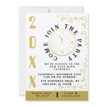 Festa de Ano Novo do Relógio Elegante