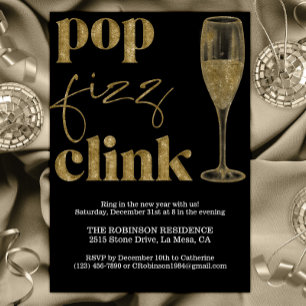 Convites Festa de Ano Novo e Dourada Sapatinhos